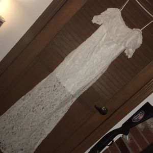 Long beautiful laced dress.